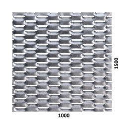 Ťahokov Al, kosoštvorcové oko, mostík: 8mm, 1000x1500x2mm Ťahokov Al, kosoštvorcové oko, mostík: 8mm, 1000x1500x2mm